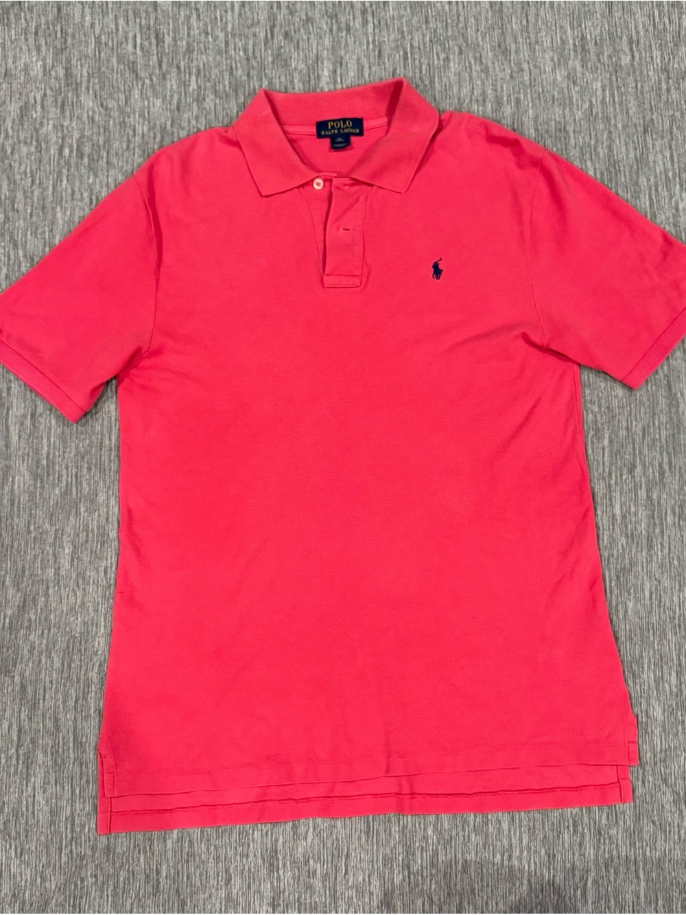 Ralph Lauren Boy's Coral Polo Shirt with Navy Pony